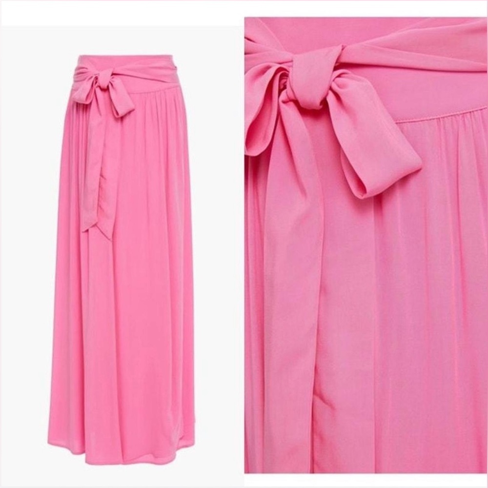 Melissa Odabash ELSA wrap effect Pink Tie Front Maxi Skirt NWT Medium
